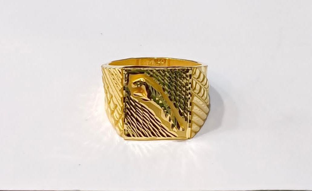 feather ring gold 