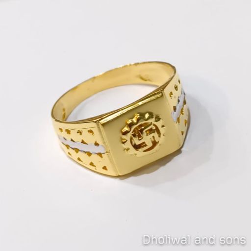 Mens Solid Gold Ring 