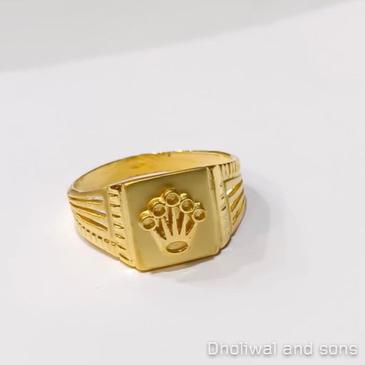 Mens Solid Gold Ring 