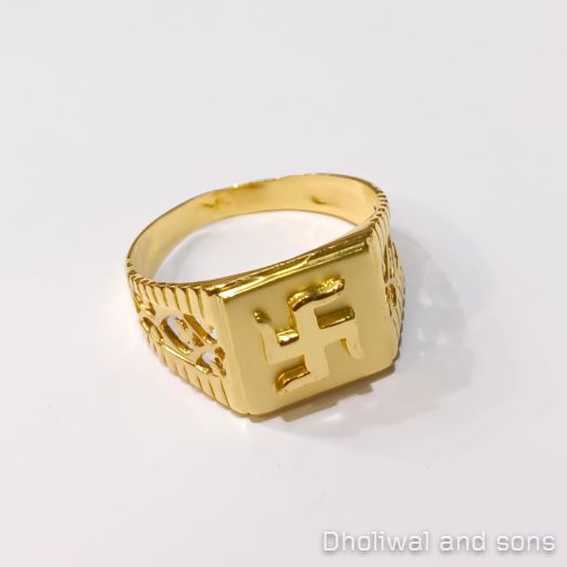 Mens Solid Gold Ring 