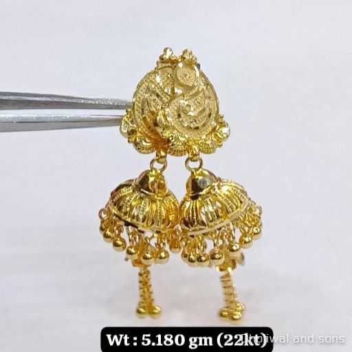 Gold Sui Dhaga Earrings
