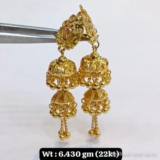 Gold Sui Dhaga Earrings