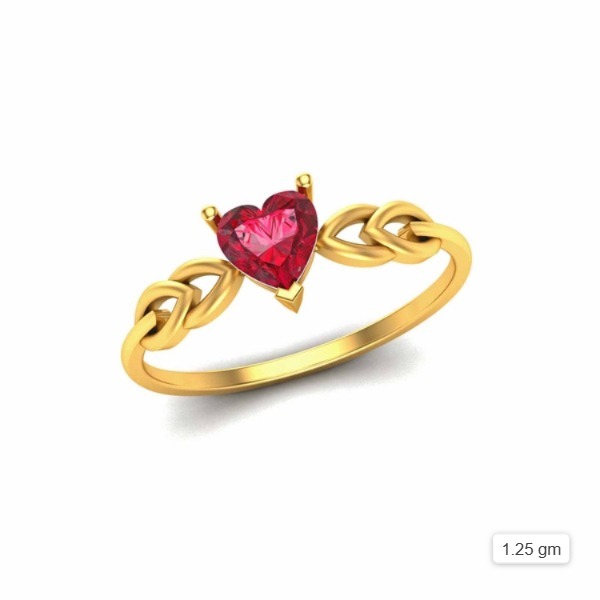 Gold Solitaire Ring